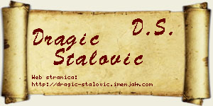 Dragić Stalović vizit kartica